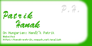 patrik hanak business card